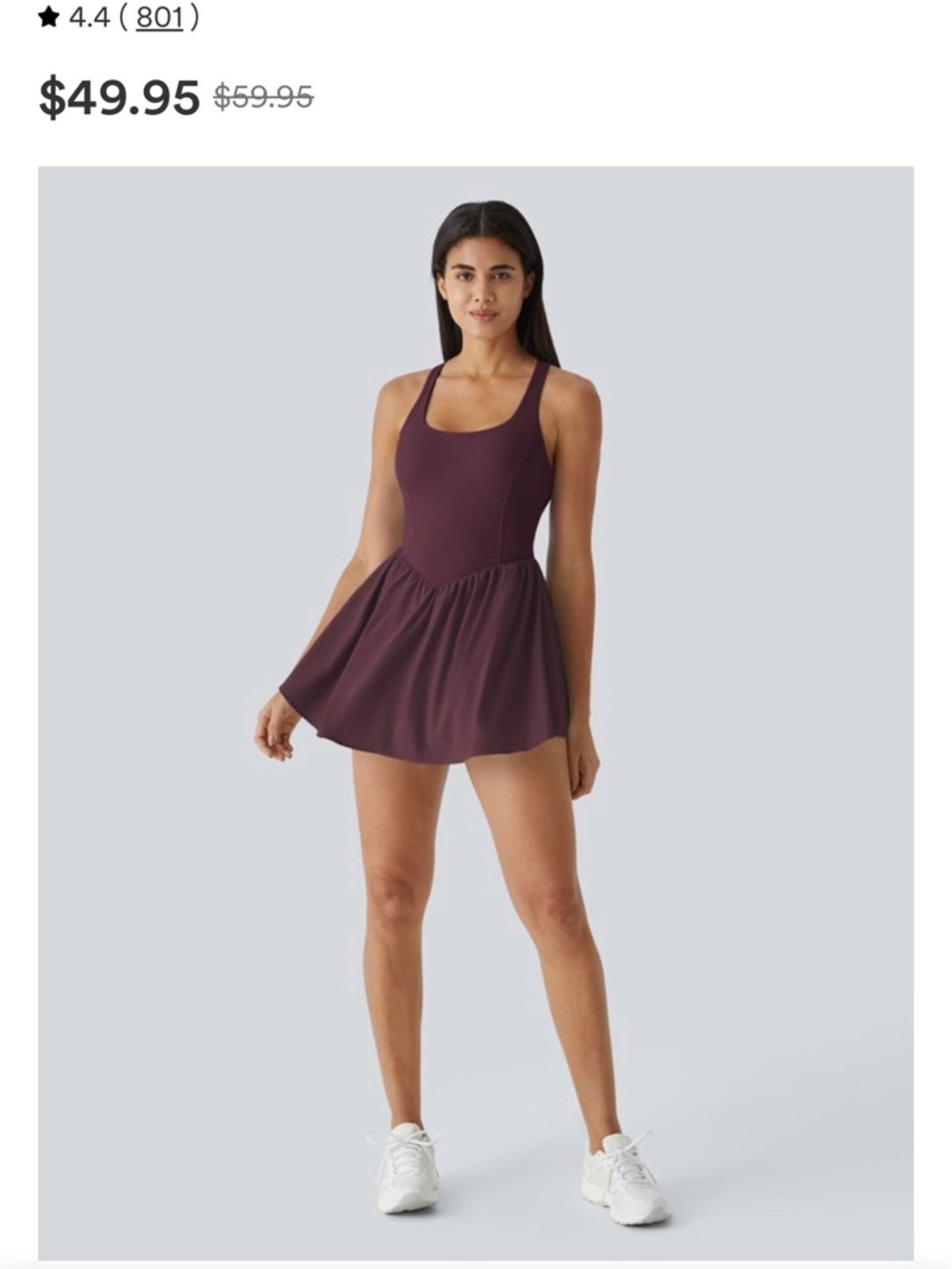 HALARA Breezeful™ Corset 2-in-1 Pocket Mini Quick Dry Flowy Active Dress Sz Med